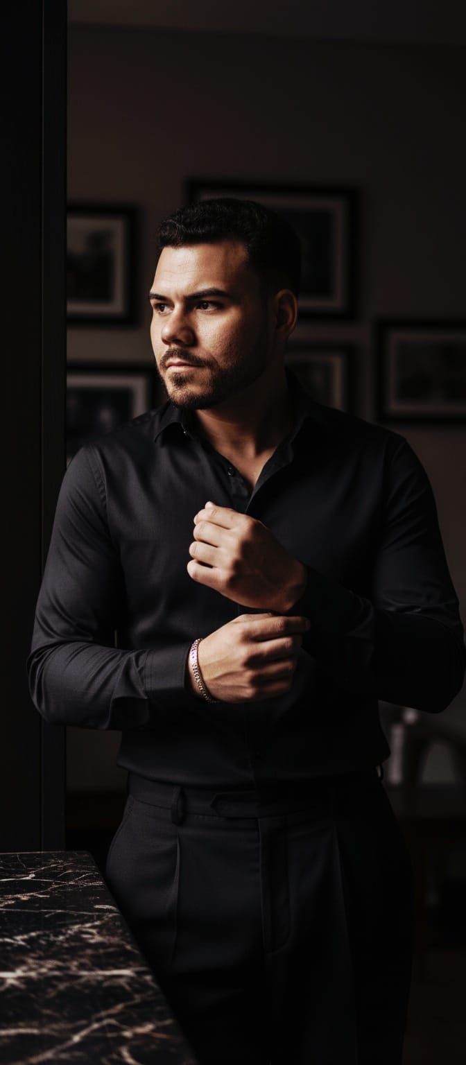 Dr. Tiago Santo em retrato editorial